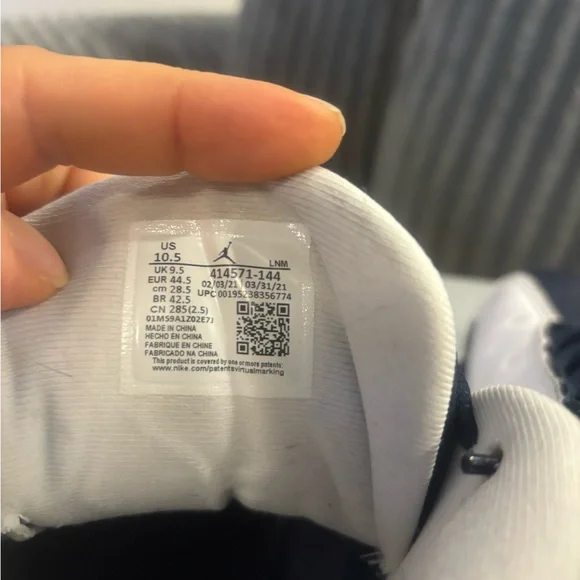 Air Jordan 13 Retro White/Obsidian Dark Powder Blue Size 10.5 - Picture 7 of 8